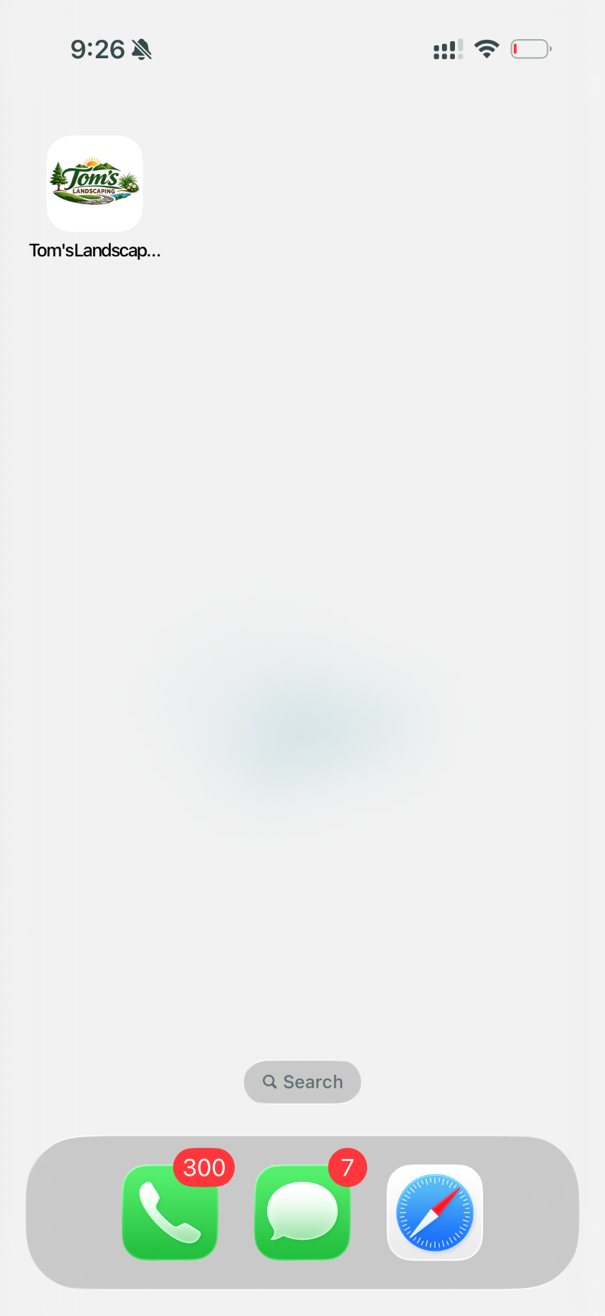 Branded app icon on iPhone home screen